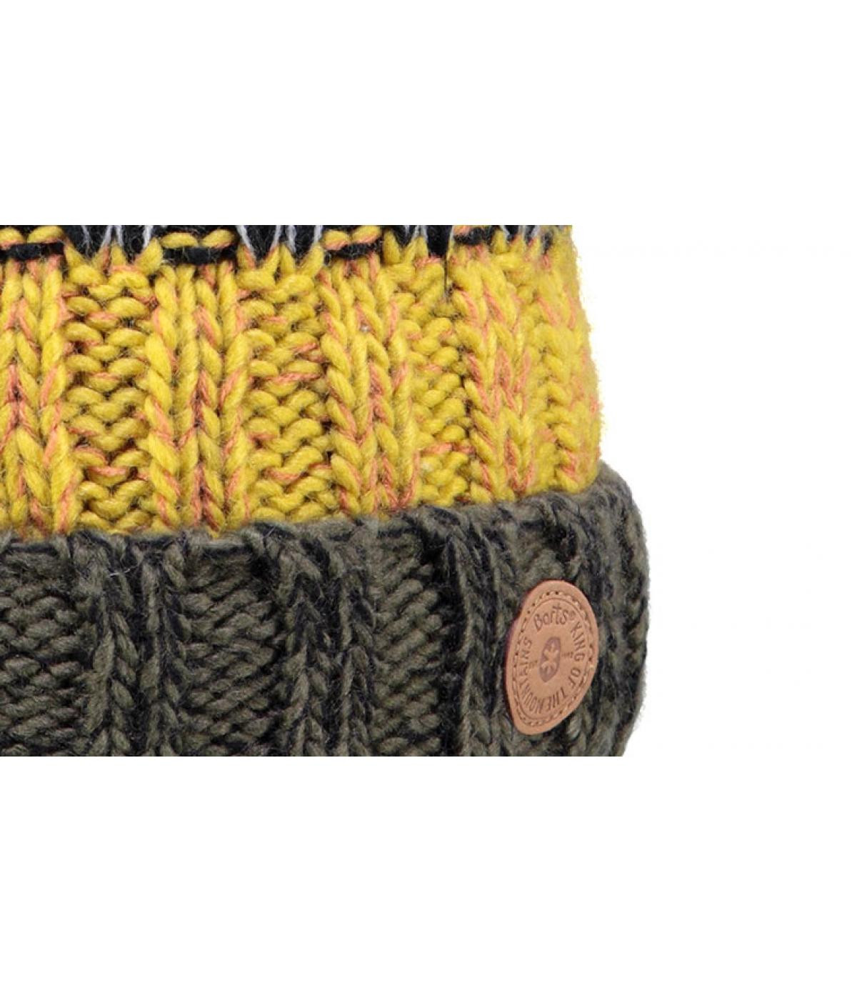 bonnet bleu jaune pompon bonnet bleu jaune pompon